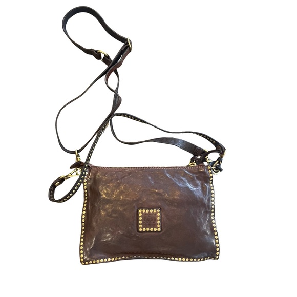 Campomaggi Handbag with gold toned rivets in Moro - Picture 2 of 3